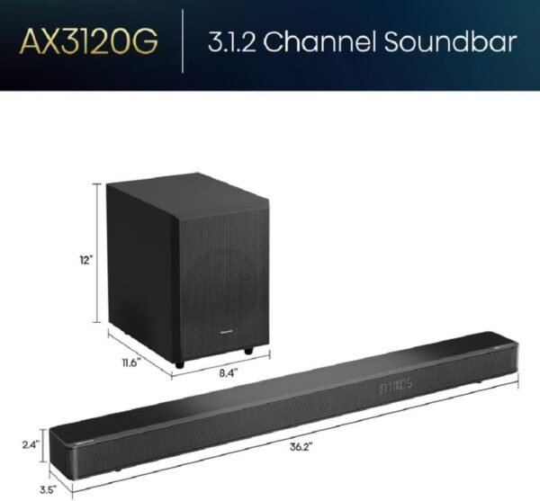 Hisense AX3120G 3.1.2Ch Sound Bar with Wireless Subwoofer review for immersive audio