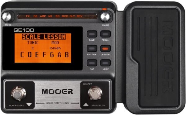 MOOER GE100 Multi-Effects Guitar Pedal review with presets, effects, and expression pedal