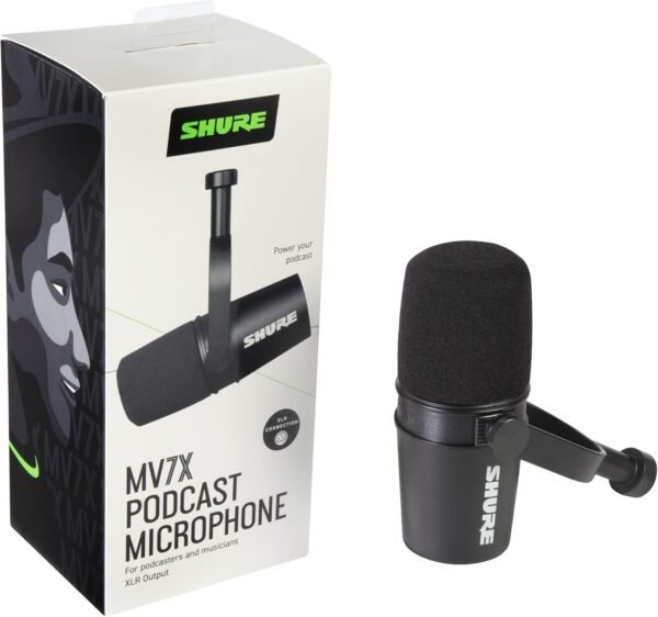 Shure MV7X Microphone review for podcasting and vocals with pro dynamic sound quality