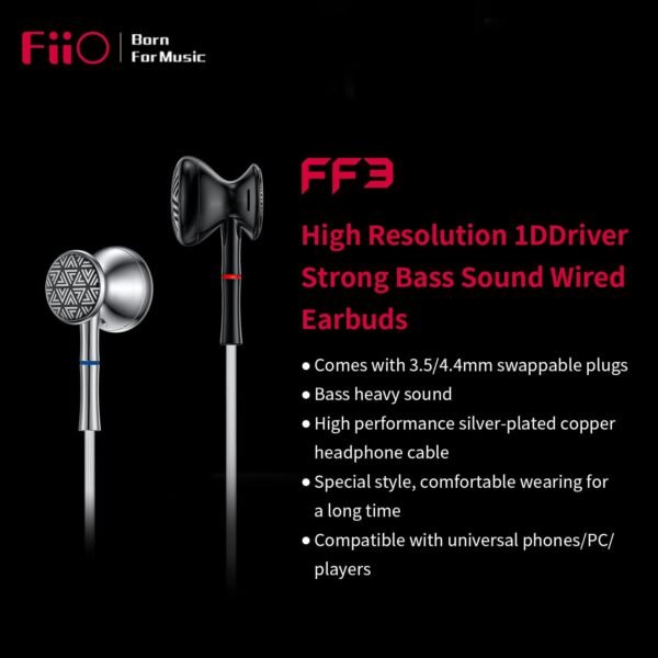 FiiO FF3 Earbuds Wired Headphones Review High-Resolution Audio with Deep Bass