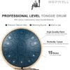 Steel Tongue Drum 13-Inch Hopwell Review D Major Relaxation and Music Insights