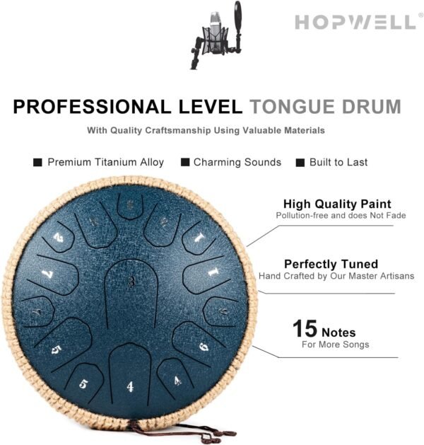 Steel Tongue Drum 13-Inch Hopwell Review D Major Relaxation and Music Insights