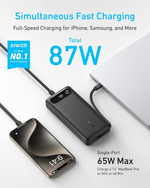 71isVtw2DkL._AC_SL1500_ Anker Power Bank A1383 review 2024 87W portable charger for travel and devices
