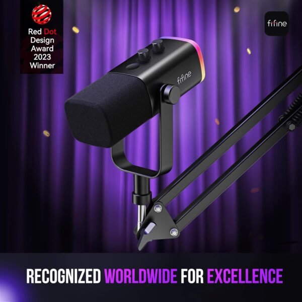 71k7GEL37WL._AC_SL1500_ FIFINE AM8T Gaming Microphone Review Dynamic RGB Mic Kit for Streaming and Podcasting