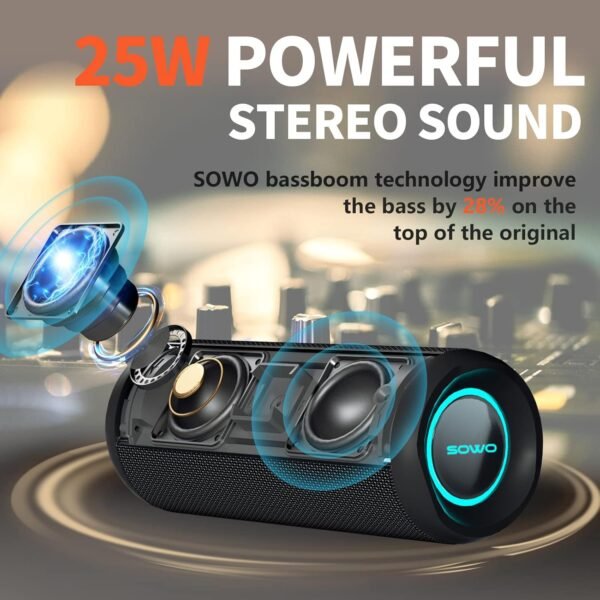 71oo-4ctIvL._AC_SL1500_ Review of SOWO Q18 Waterproof Bluetooth Speaker with Bassboom and 16-Hour Battery Life
