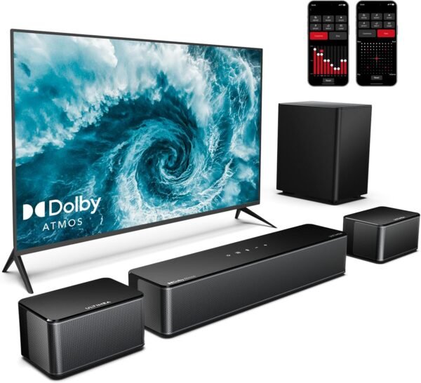 71p-XL3cnFL._AC_SL1500_ ULTIMEA Poseidon D60 5.1 Sound Bar Review Dolby Atmos Surround System Explained