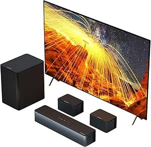 71xXrP42JOL.__AC_SX300_SY300_QL70_ML2_ ULTIMEA Poseidon D50 5.1 Sound Bar Review Powerful Home Theater System with Subwoofer