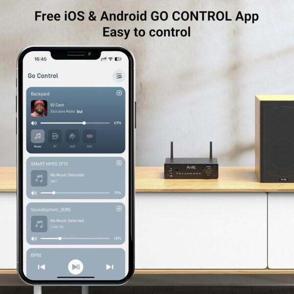 81Z0msL5TeL._AC_SL1500_ Review of Arylic B50 Bluetooth Amplifier 50W with HDMI ARC and aptX HD
