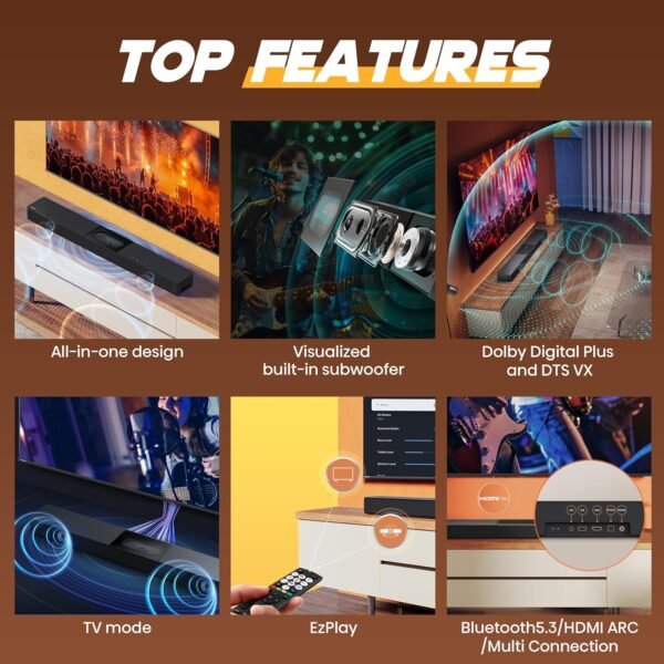 81jPCP4FUL._AC_SL1500_ Hisense A620 2.1ch Sound Bar Review Best for Dolby Audio and Built-in Subwoofer